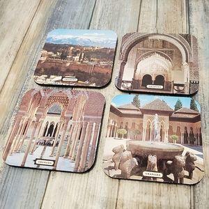 4 vintage Granada Spain 🇪🇸 coasters
